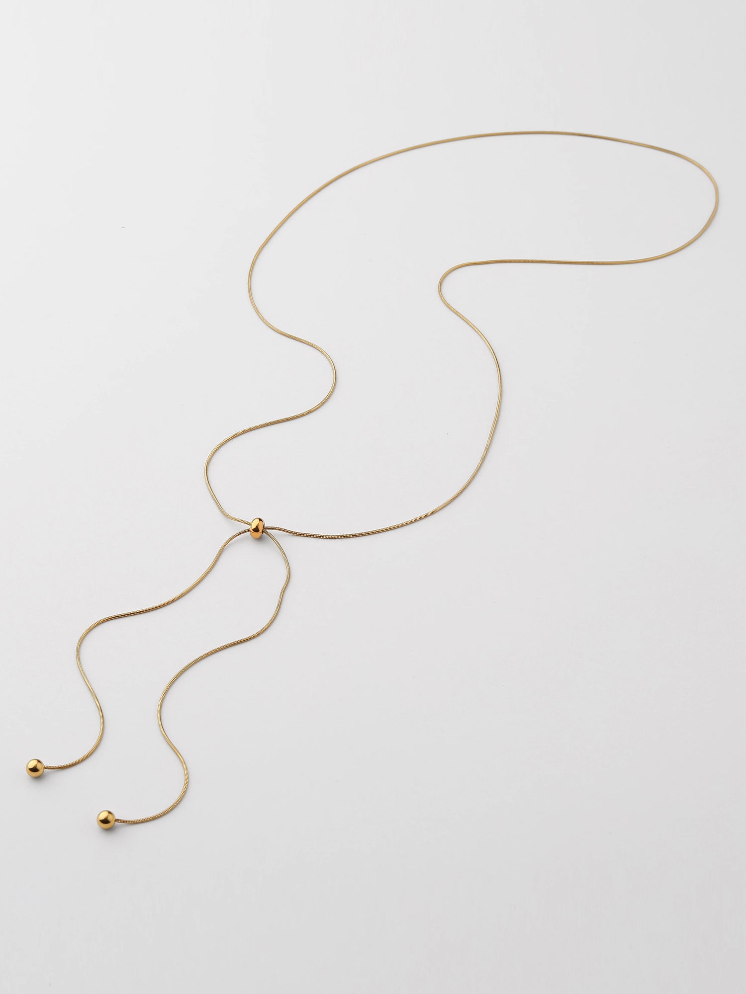 NASZYJNIK REGULOWANY Z KULKAMI pozłacany