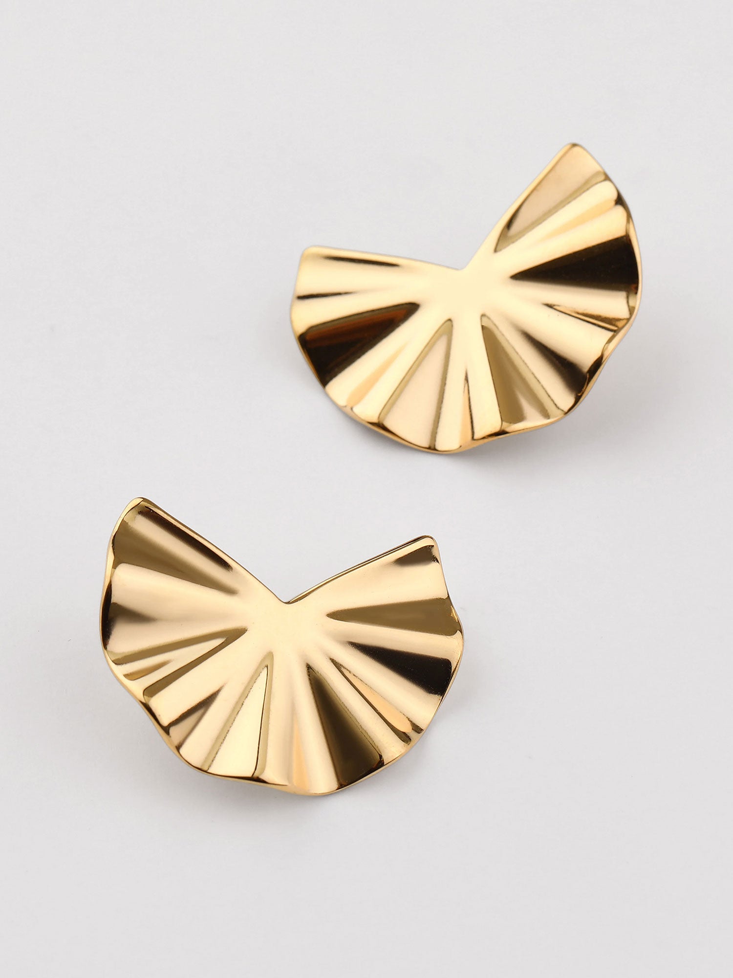 KOLCZYKI WACHLARZE pozłacane