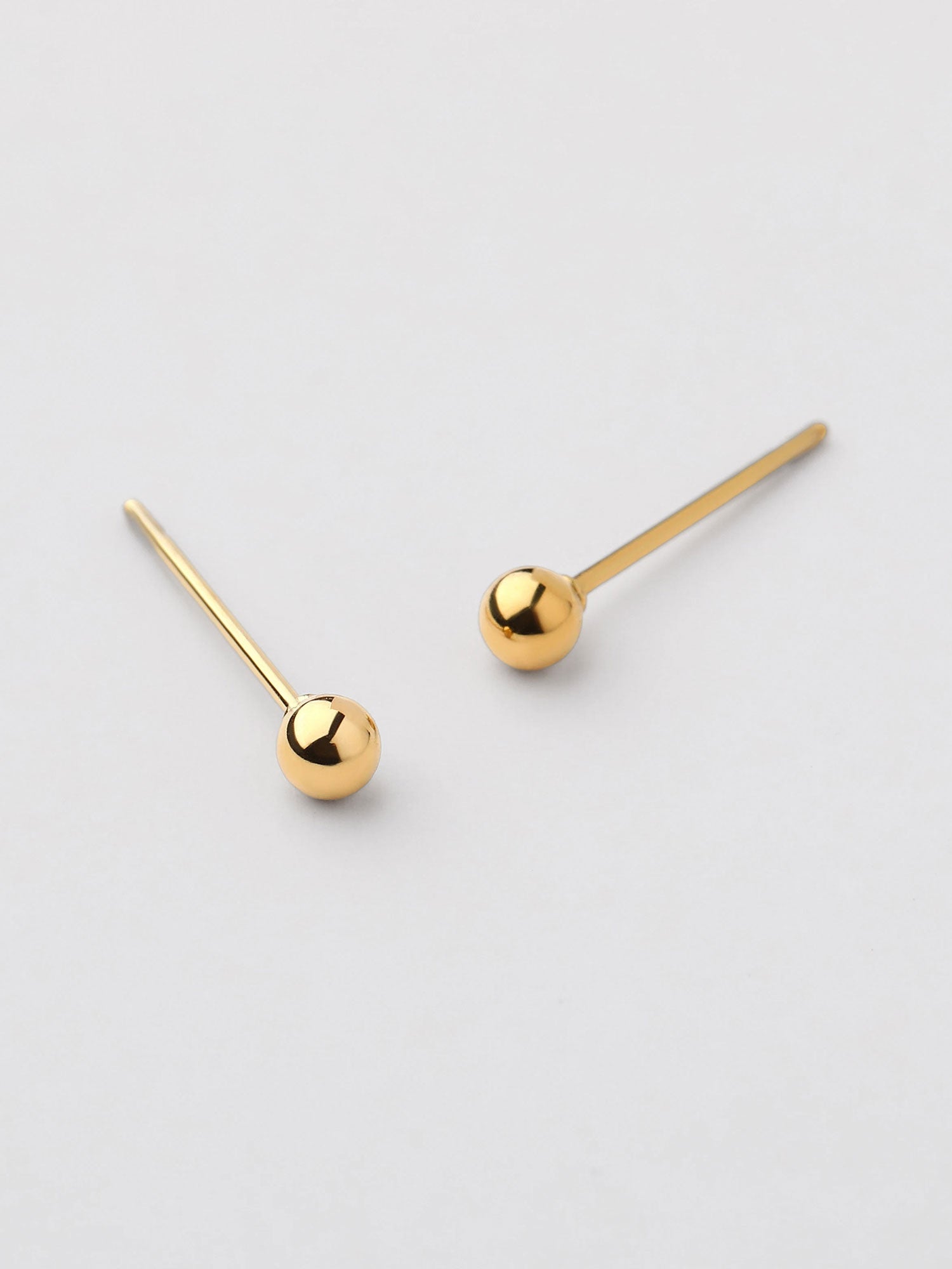KOLCZYKI KULECZKI 3 mm pozłacane